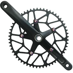 152/165170MM Road Bike Crankset 42T 44T 50T 52T 54T 56T 58T 130 BCD Single Speed Fixed Gear Bicycle Crank Set Track Bike Parts