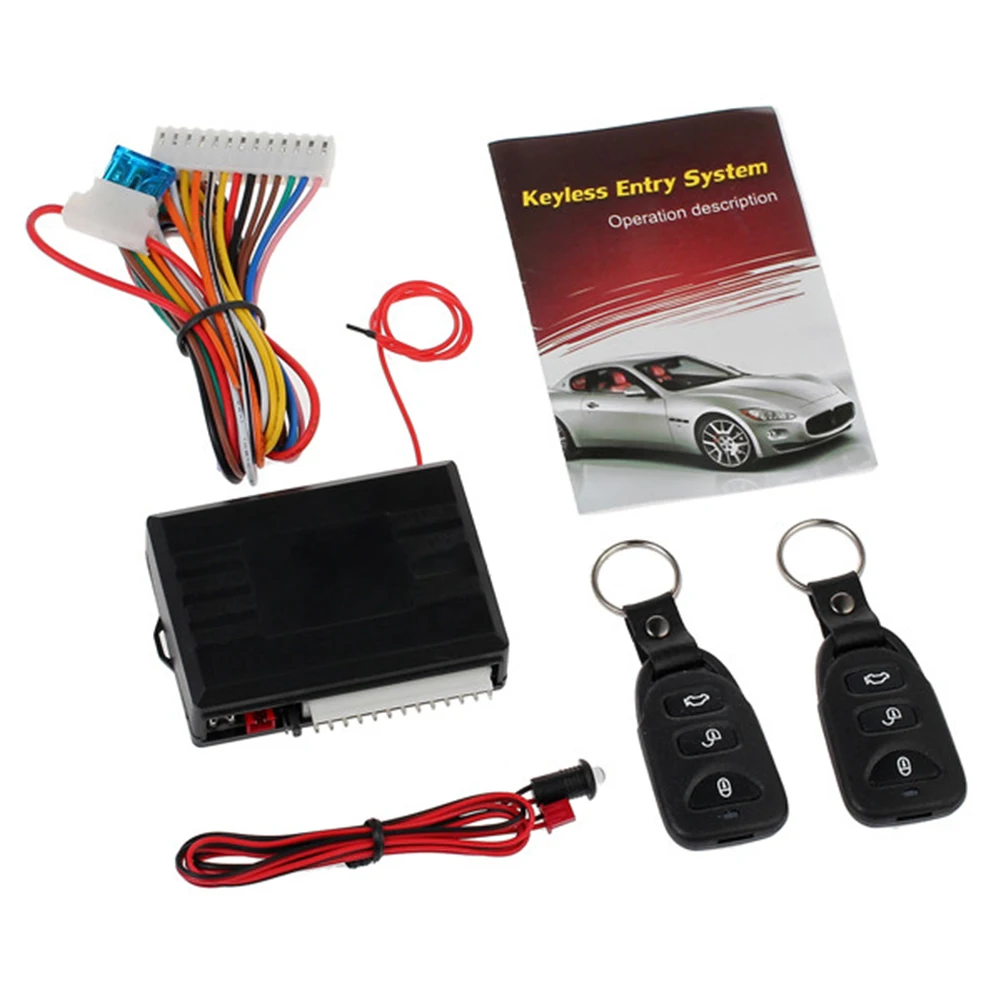 12V Universal Keyless Entry System Car Alarm Systems Device Auto Remote Control Kit Door Lock Vehicle Central Locking And Unlock