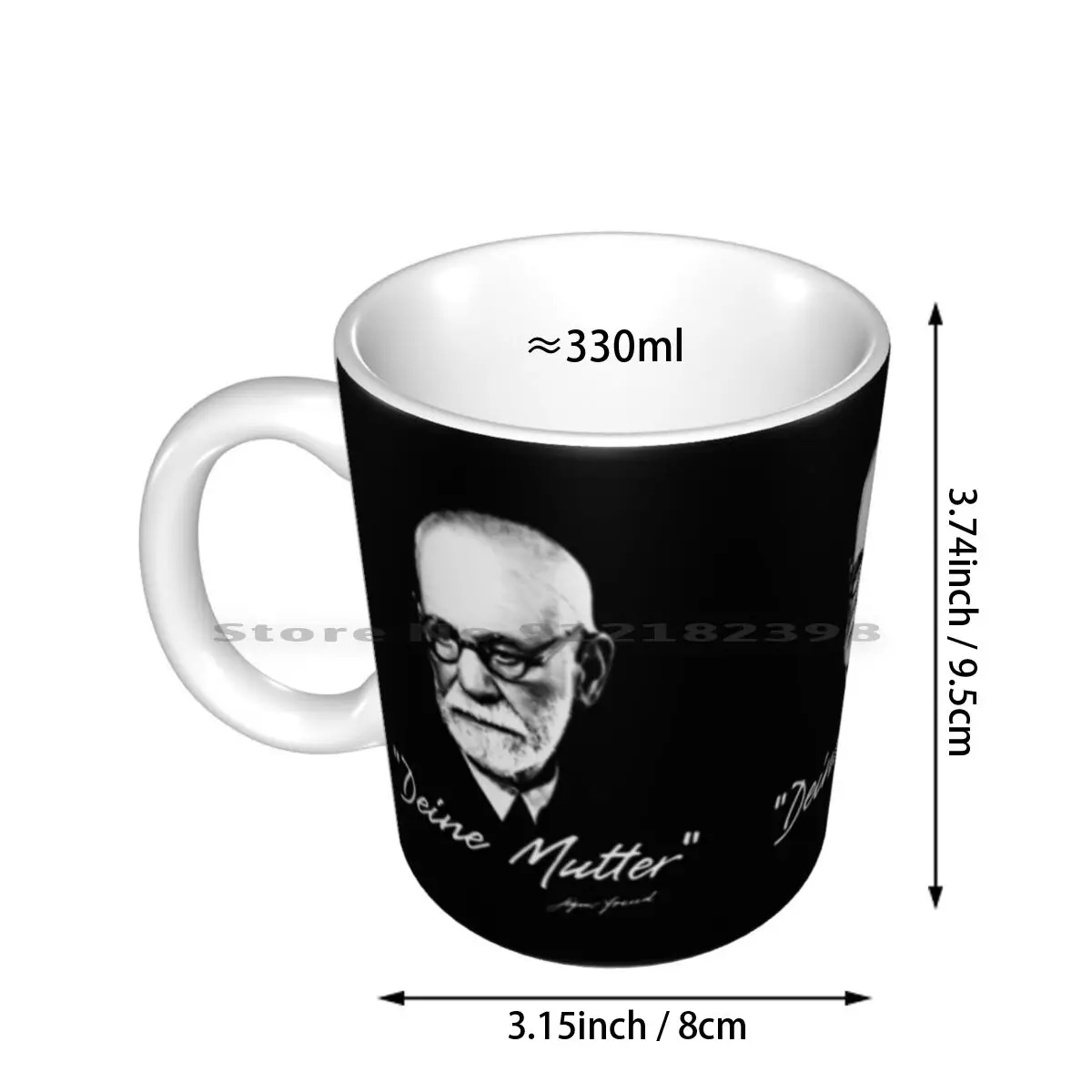 Sigmund Freud - Your Mom - German Ceramic Mugs Coffee Cups Milk Tea Mug Your Mom Therapy Therapist Sigmund Pun Psychotherapy