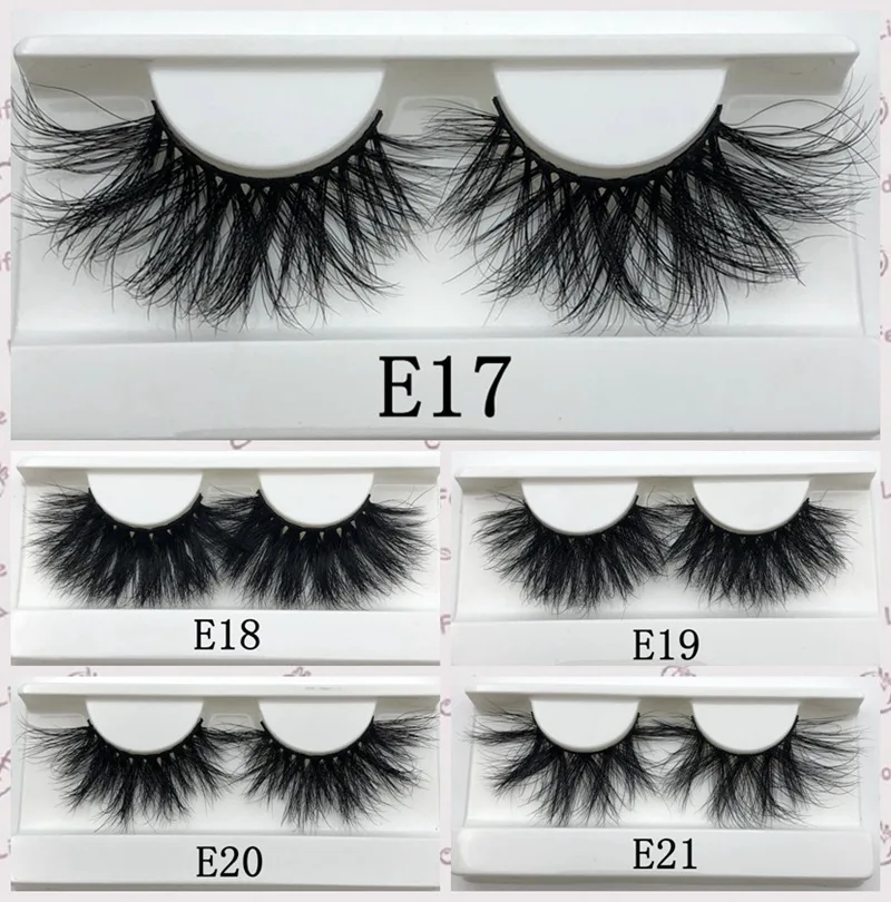 Mikiwi 25mm Mink False Eyelashes 25/50/75/100 pc Wholesale 3D Mink Lashes big white tray  Label Makeup Dramatic Long Mink Lashes