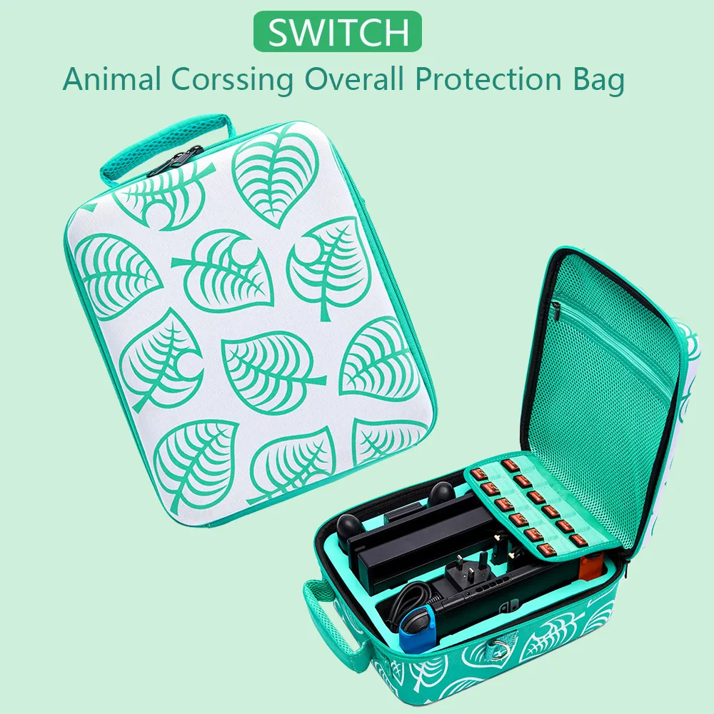 สำหรับสวิทช์อุปกรณ์เสริม Flannel วัสดุไนลอน EVA แบบพกพากระเป๋าใบใหญ่สำหรับ Nintendo Switch เกมคอนโซลกล่องเก็บ