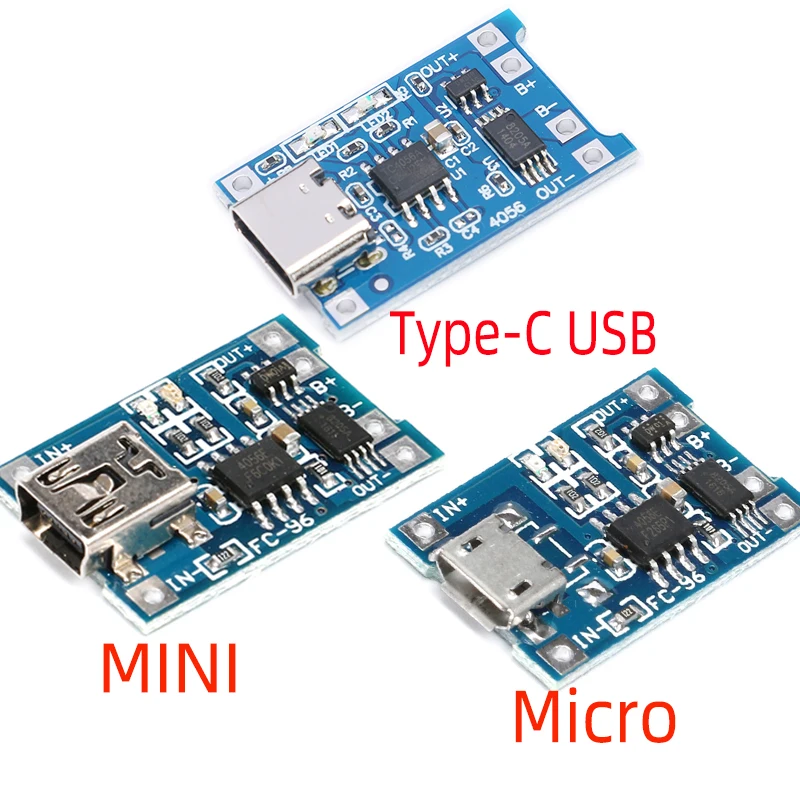 TP4056 Micro USB 5V 1A 18650 TP4056 Lithium Battery Charger Module Charging Board With Protection Dual Functions 1A Li-ion