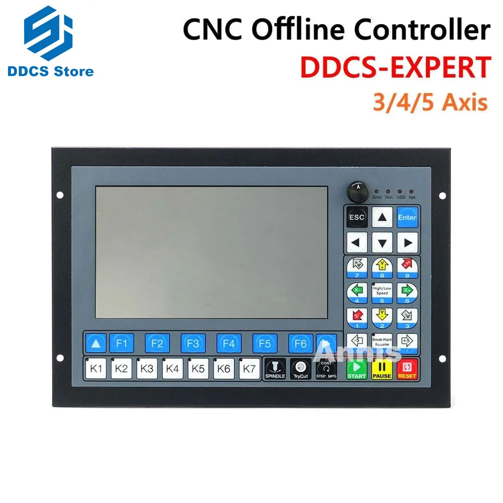 Newly upgraded DDCS-EXPERT 3/4/5 axis cnc offline controller kit+V5 anti-roll 3D probe edge finder compatible with mach3+MPG