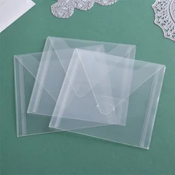 10pcs/set 12x12cm Transparent Plastic Storage Bags For Small Stamps And Dies Organizer Bags Cardstock Crafts Storage Envelopes