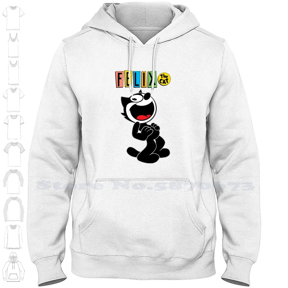 Happy Smile Art Gift For Fans Streetwear Sport Hoodie Sweatshirt Felix Felix Cat Public Girlfriend