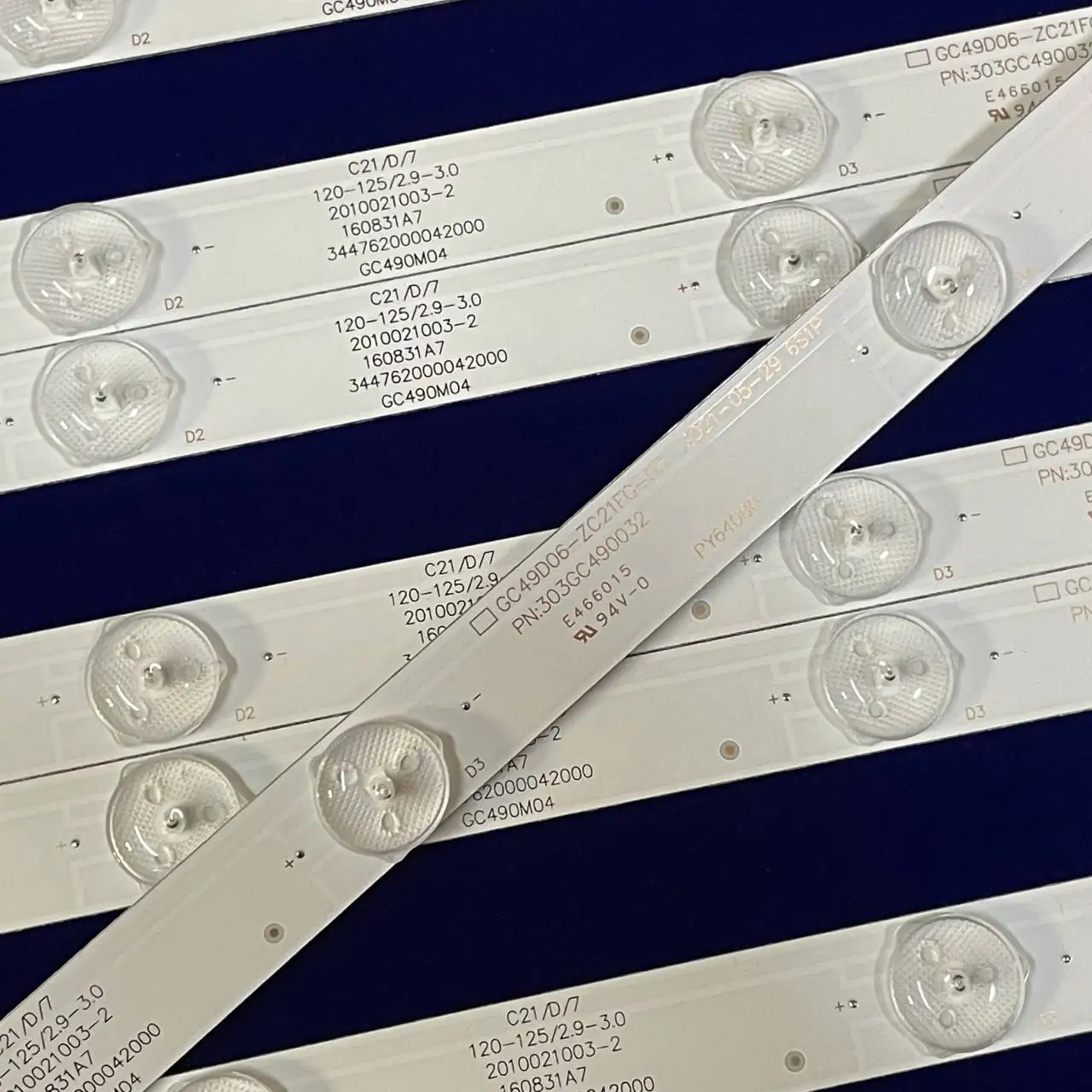 485MM 10PCS LED Backlight Strip 6LED GC49D06-ZC21FG-03 303GC490032 DLED49GC 10X6 0002 For H49E12 H49E10 H49E07 H49E17 H49E09