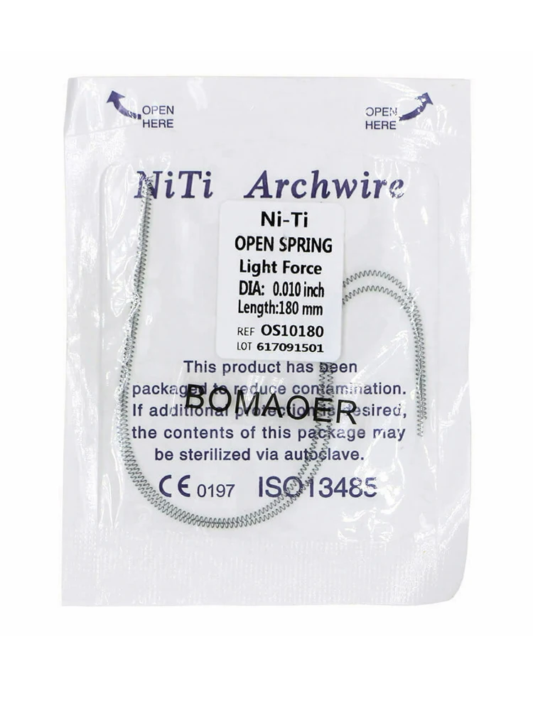 Dental Orthodontic Niti Open Coil Spring Light Force 180mm Length 0.01\'\' 0.012\