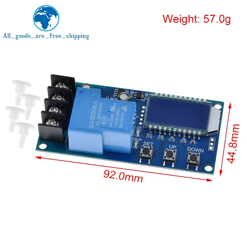 TZT 6-60V 30A Lead-acid Solar Battery Charge Controller Protection Board Charger Time Switch 12V 24V 36V 48V Battery Bapacity