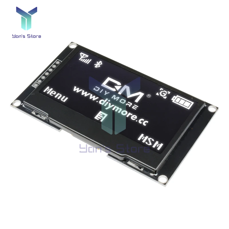2.42 นิ้ว 2.42 "โมดูลแสดงผล OLED 128x64 จอแสดงผล LCD HD หน้าจอโมดูล IC I2C SPI Serial SSD1309 สําหรับ Arduino
