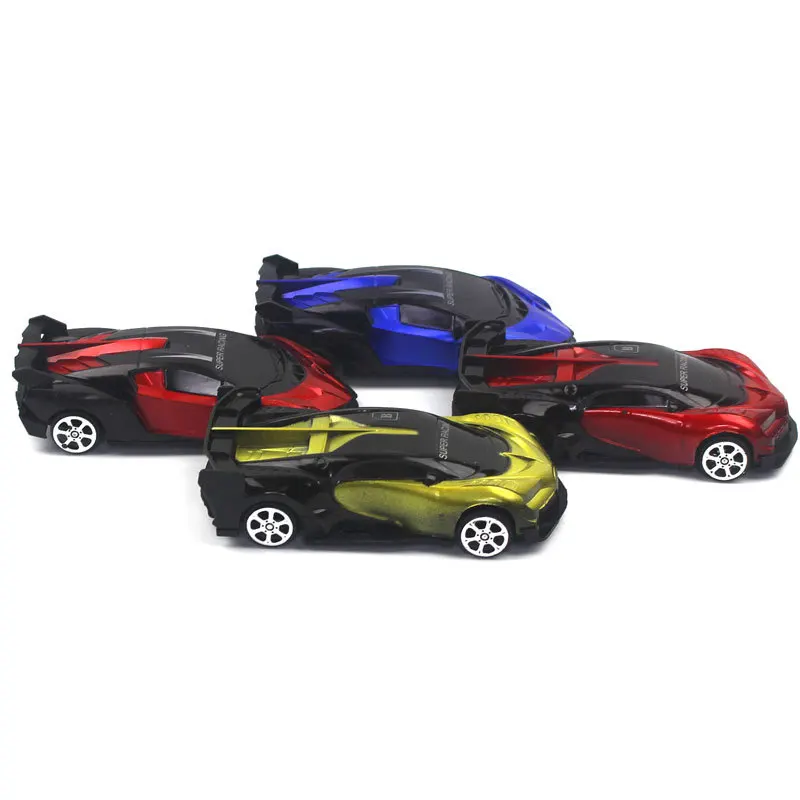 1 pçs criativo crianças supercarro pvc modelo de brinquedo moda puxar para trás carro crianças veículos de entretenimento brinquedos