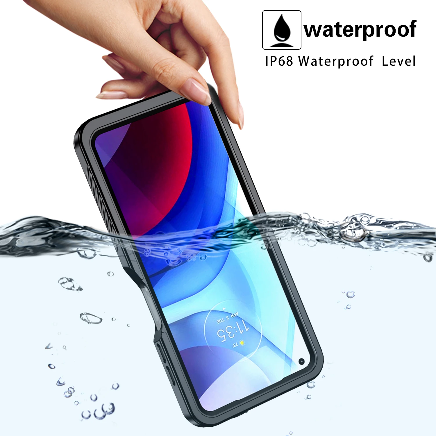 Waterproof Case for Moto G Power 2021 Swimming Diving Cases for Motorola G Power Shockproof Outdoor Sport Swim Silicone Cover