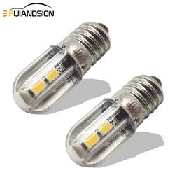 RUIANDSION 2 sztuk E10 4LEDS 3030SMD AC 220V 230V ciepły biały 3000K żółty dekoracyjne światła wodoodporna wymienić żarówka Led