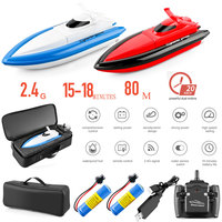 20Km/h 2.4G RC Boat 4CH Remote Control Boat High Speed Speedboat  80-100M Remote Control Distance Water toys For children Gifts