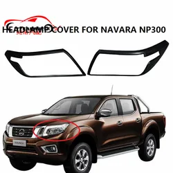 citycarauto np300 front head lamp hoods head lights cover car styling accessories fit for NAVARA NP300 2014-2017 car