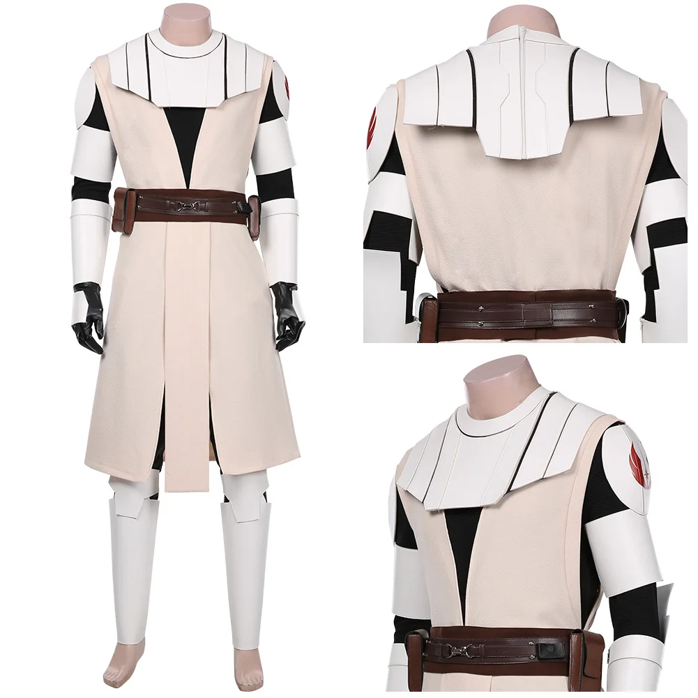 Adult Men Obi Cos Wan Cosplay Costume Coat Uniform Outfits Halloween Carnival Suit