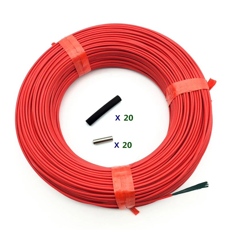 100m 12K/24K Carbon fiber heating line Infrared Radiant Floor Heating Cable System Electric blanket line Whole volume