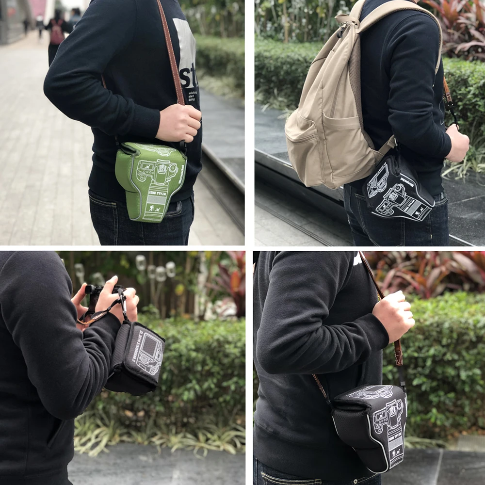 portable Camera Bag case for Canon EOS SX60 SX70 SX530 SX540 KISS M M50 M5 M6 MarkII with 18-150mm lens protective Pouch cover