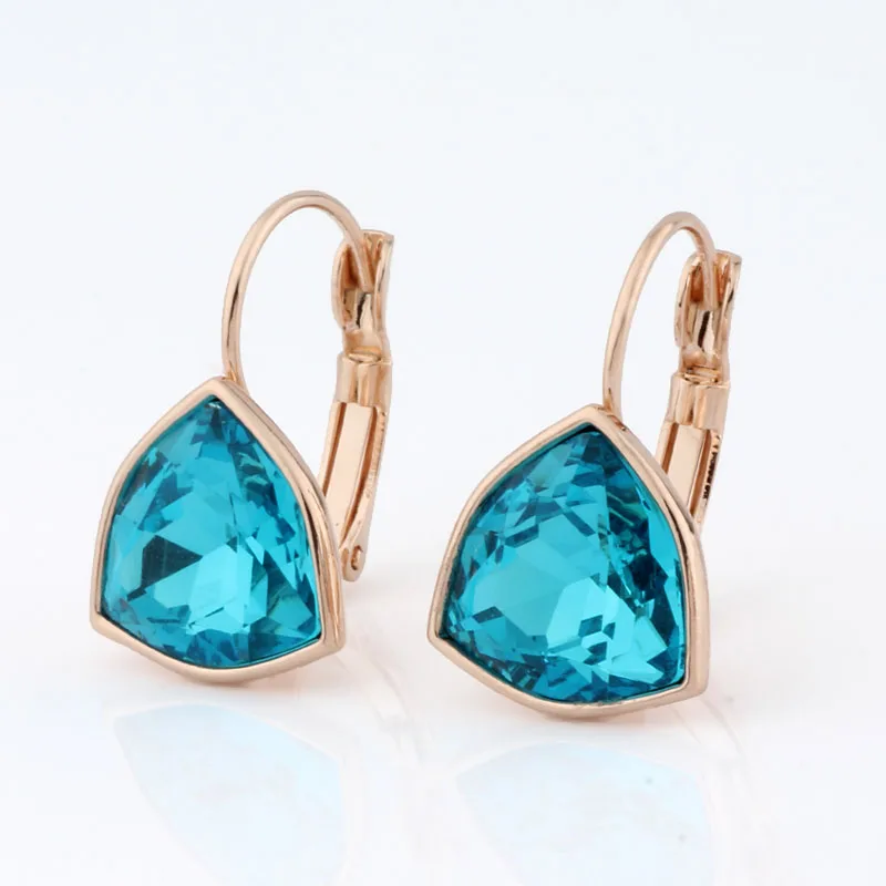 2022 Trend Crystals Earrings 585 Rose Gold Color Earrings Charm Women\'s Earrings Valentines\' Day Jewelry Gift