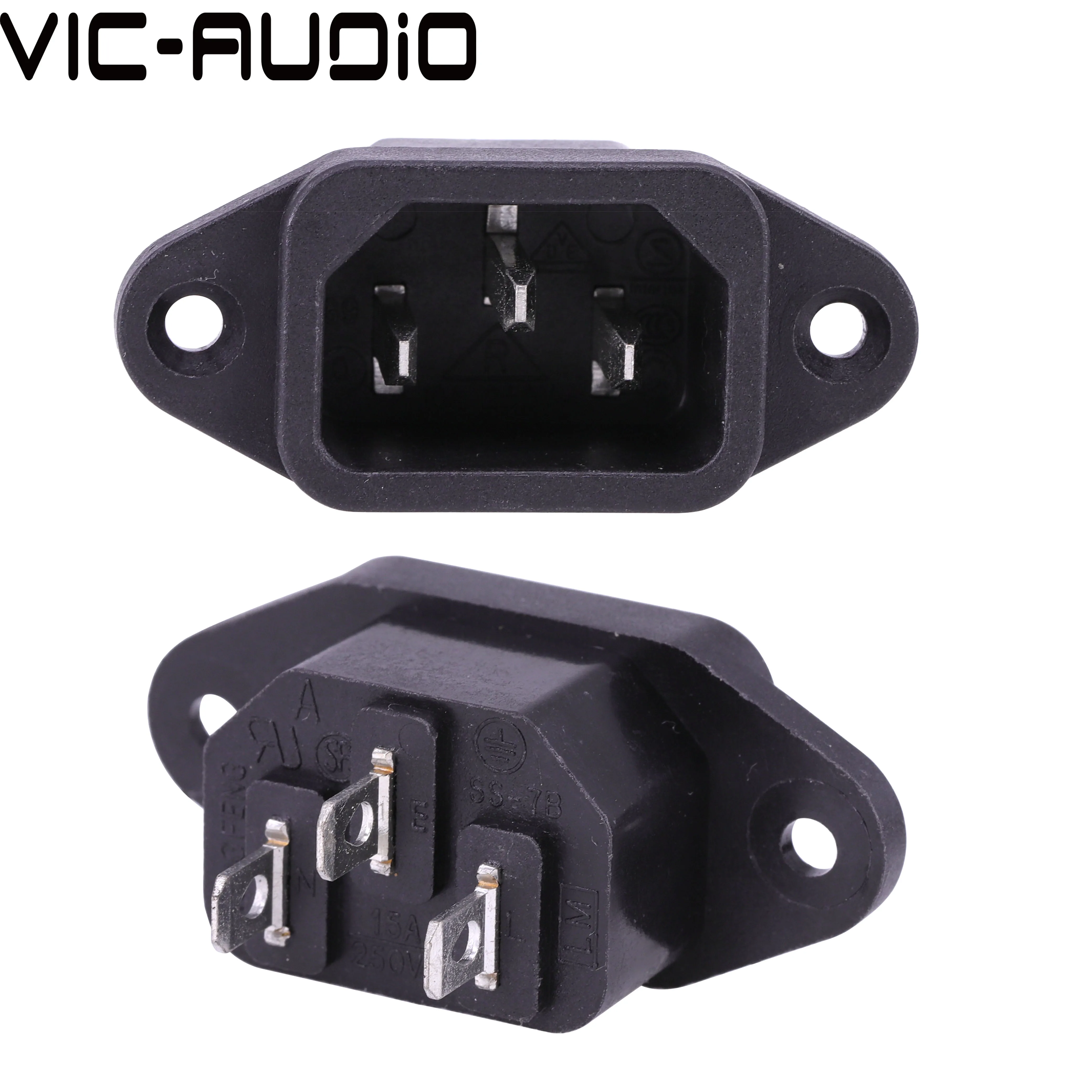 15A 250V AC IEC INLET Single 3P AC Power Socket RONGFENG FUSE HOLDER 2Pieces Free Shipping