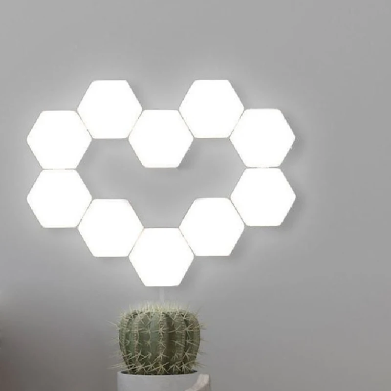 

10pcs/set Touch Sensitive Modular Light Magnetic Creative LED Night Light Novelty Hexagonal Light Decoration Lamp DIY Panel Lamp