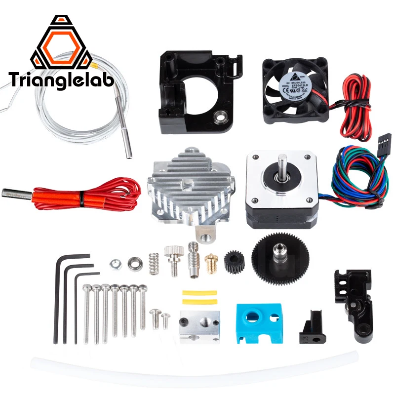 R Trianglelab 3d drukarka Titan Aero V6 Hotend wytłaczarka z pełnym zestawem tytanowych wytłaczarek pełny zestaw Reprap Mk8 i3 kompatybilny TEVO ANET