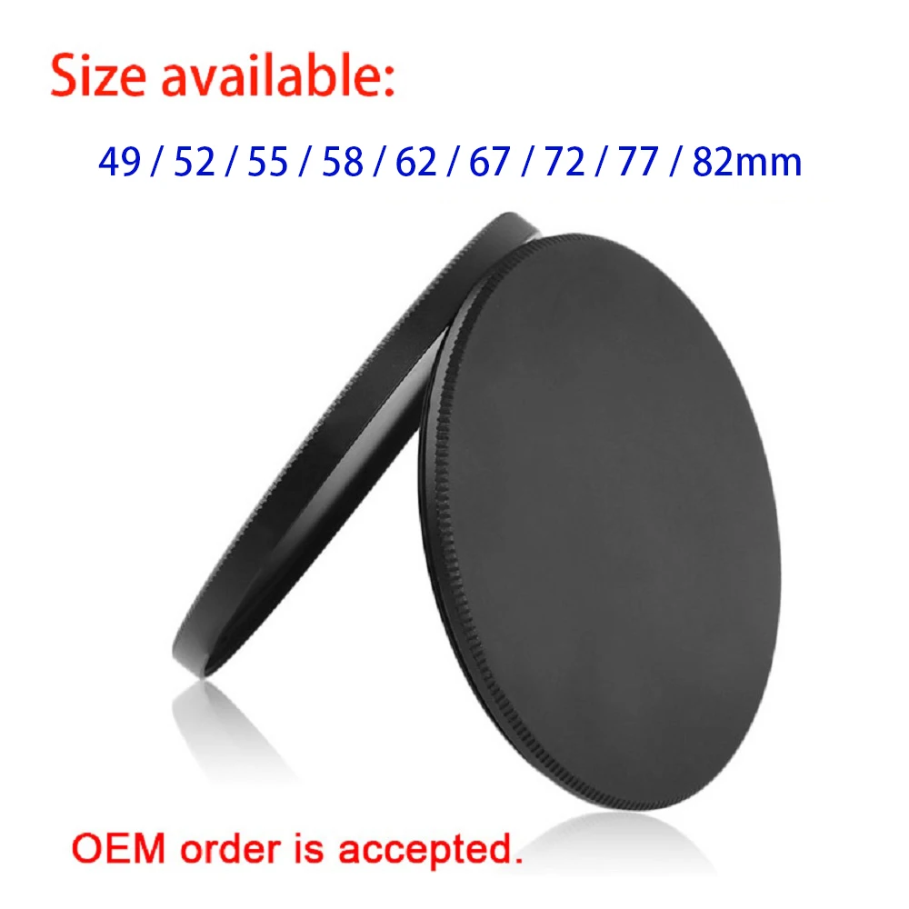 49/52/55/58/62/67/72/77/82mm Universal Metal Lens Cap Set Screw-In Filter Storage Case for UV,CPL,ND Lens Filter etc.