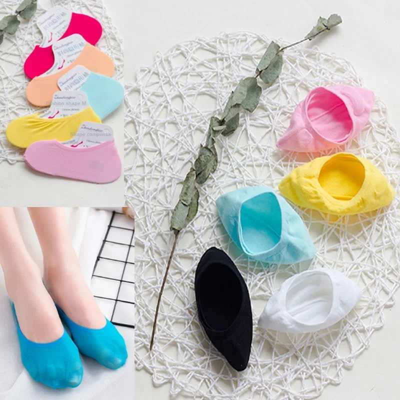 Candy Socks Kids Silicone Non-Slip No-Show Socks Women's Silk Velvet Magic Adult Invisible Socks children Wear Wholesale