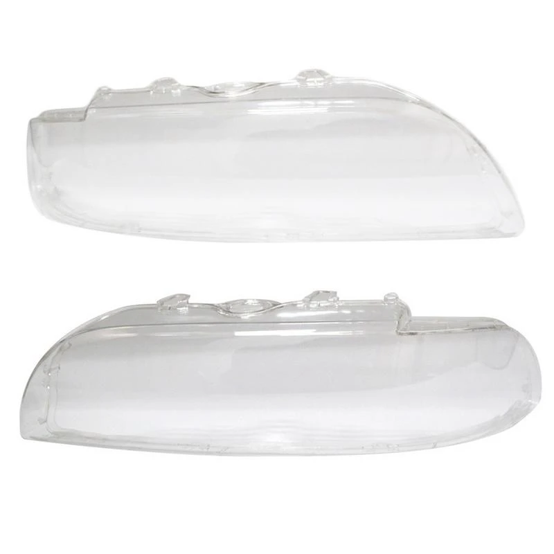 1 Pair Headlight Cover Shell Headlight Glass Lens Automobiles head light lamp Lens Kit Left 63128375301 for Bmw 5 Series E39 518