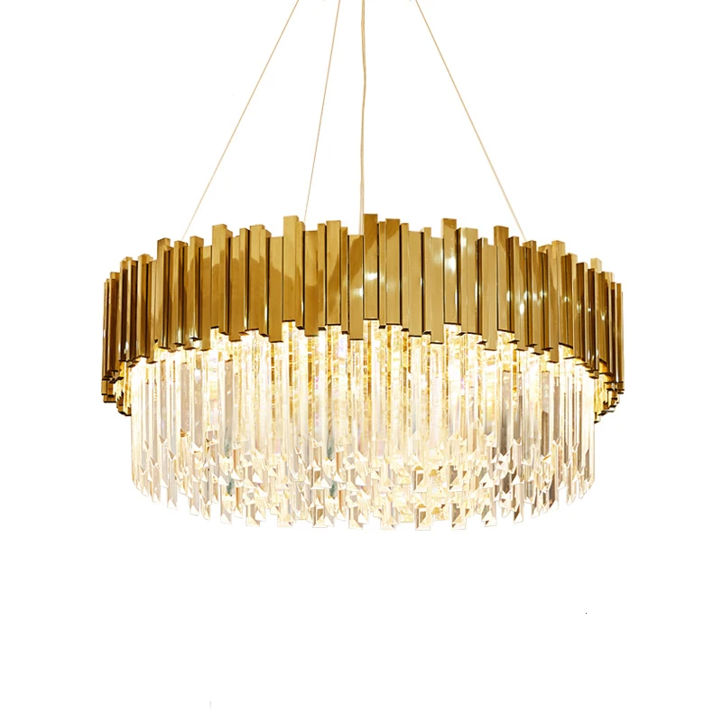 Imagem -04 - Lâmpadas Penduradas Led Oval para Foyer Art Deco Dourado Cromado Preto Lustre de Cristal Suspensão Luminária Iluminação Lustre