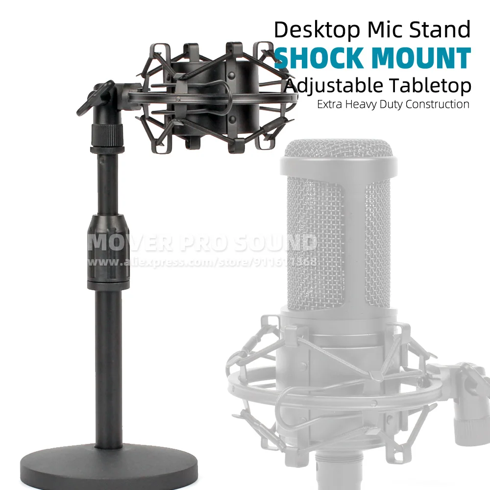 For AUDIO TECHNICA AT2020 AT2035 AT2050 AT 2020 2035 2050 USB Tabletop Microphone Stand Desktop Shock Mount Table Mic Holder