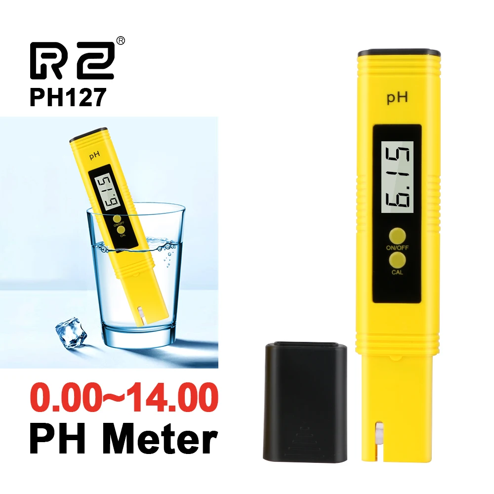 水耕栽培用デジタル流量計,0.01の高精度水計,家庭用水族館用,0〜14 ph