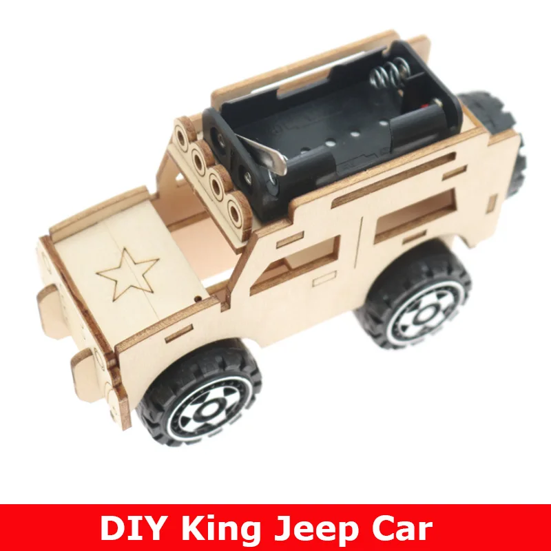 Wooden Vehicle Models Car Jeep Building Science Experiments Kits Science Experiment Kit DIY Projects Birthday Gift for Boys Girl