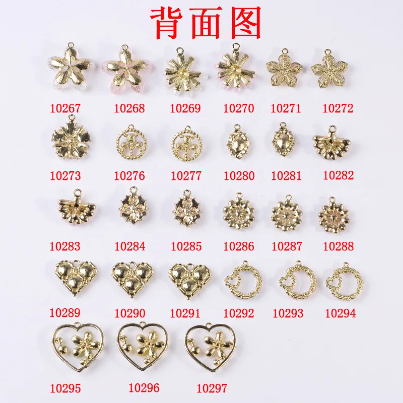 DIY earrings bracelets materials alloy accessories color protection 10pcs High grade sweet crystal pendant earrings accessories