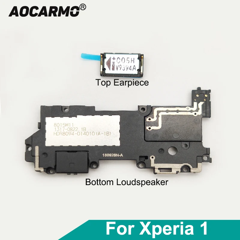 Aocarmo dla SONY Xperia 1 / XZ4 / X1 J9110 Górny głośnik douszny Słuchawka douszna Dolny głośnik z samoprzylepnym zamiennikiem