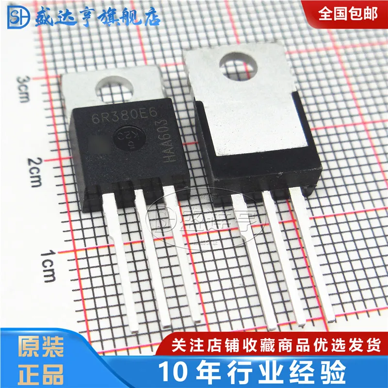 

10Pcs/Lot IPP60R380E6 MARKING:6R380E6 650V 10.6A TO220 DIP MOSFET Transistor