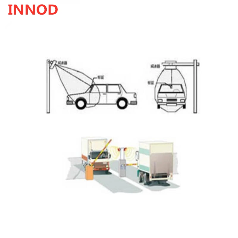 integrated 12dbi antenna long range uhf rfid animal reader with ear UHF tag sample for anti-thief livestock Animal Tracking