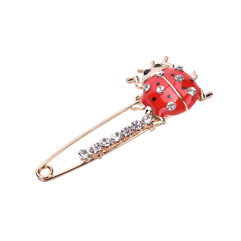 4 style Red Ladybug Animal Enamel Design Brooch Pin Fashion Jewelry Rhinestone for Women Jewelry