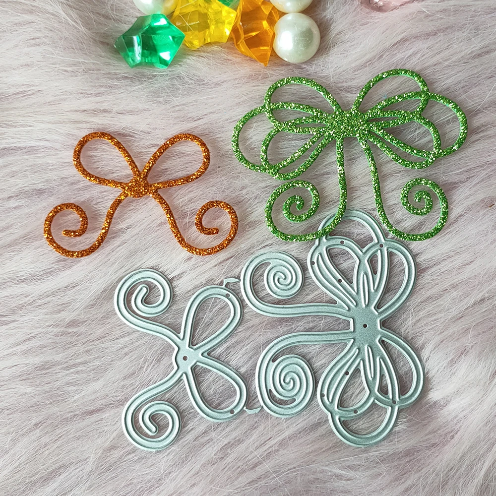 

New 2 pcs bows metal cutting die mould scrapbook decoration embossed photo album decoration card making DIY handicrafts