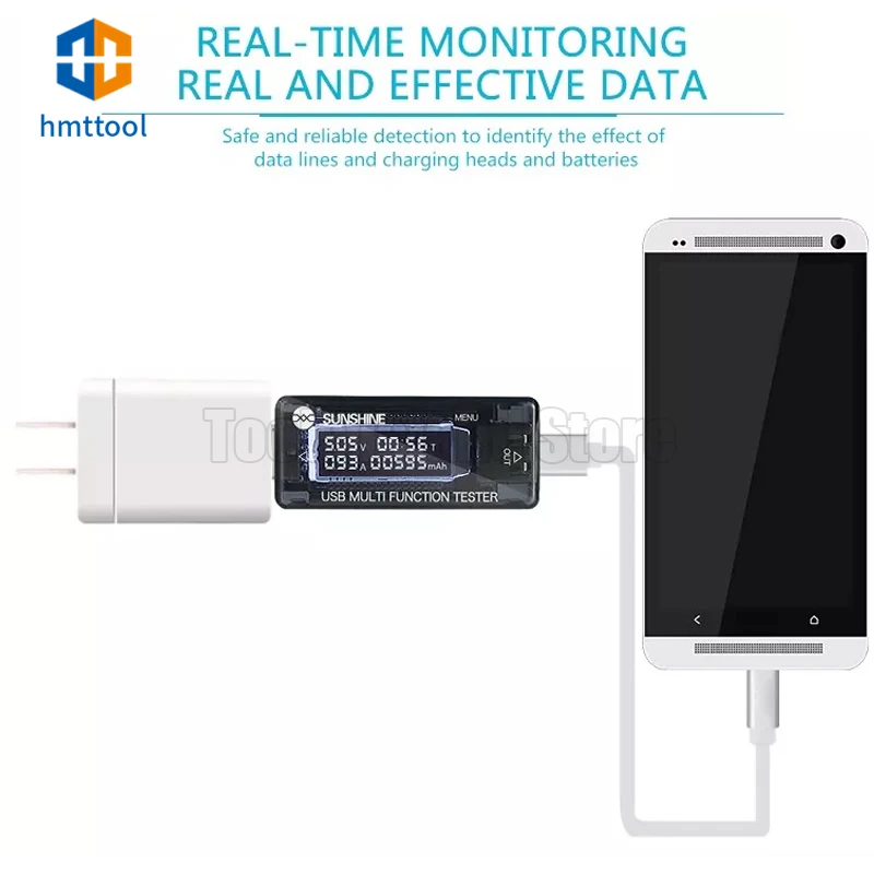 SUNSHINE SS-302A Current Voltage Charger Capacity Tester USB Charger Doctor Power Meter Text Voltmeter Repair Tools