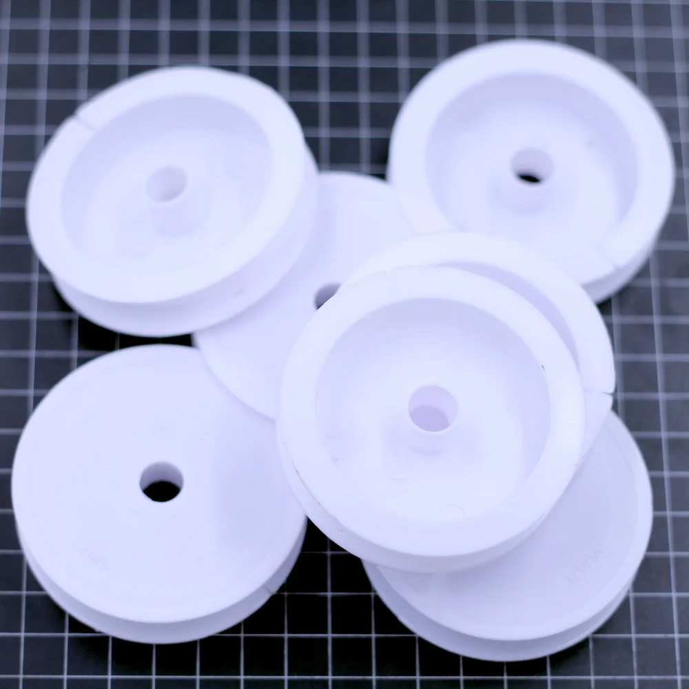 10 pezzi bobine per perline filo filo filo bianco rotondo vuoto plastica fai da te trovare 7cm di diametro.(2 6/8 \