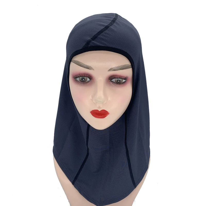 Sciarpa Hijab sportiva da donna maglia monopezzo maglia musulmana foulard turbante islamico cappellini traspirante elastico antiscivolo allenamento hijab