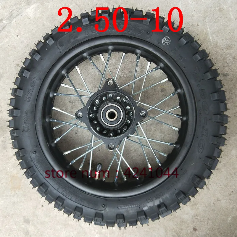 2.50-10 Front  or Rear Rims  tyres   Wheels   for Trail Off Road Dirt Bike Motocross Mini  10\