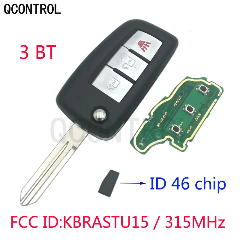 

QCONTROL Remote Car key New style For Nissan KBRASTU15 For Nissan Qashqai Sunny Sylphy Tiida X-Trail March Sentra keys 315Mhz