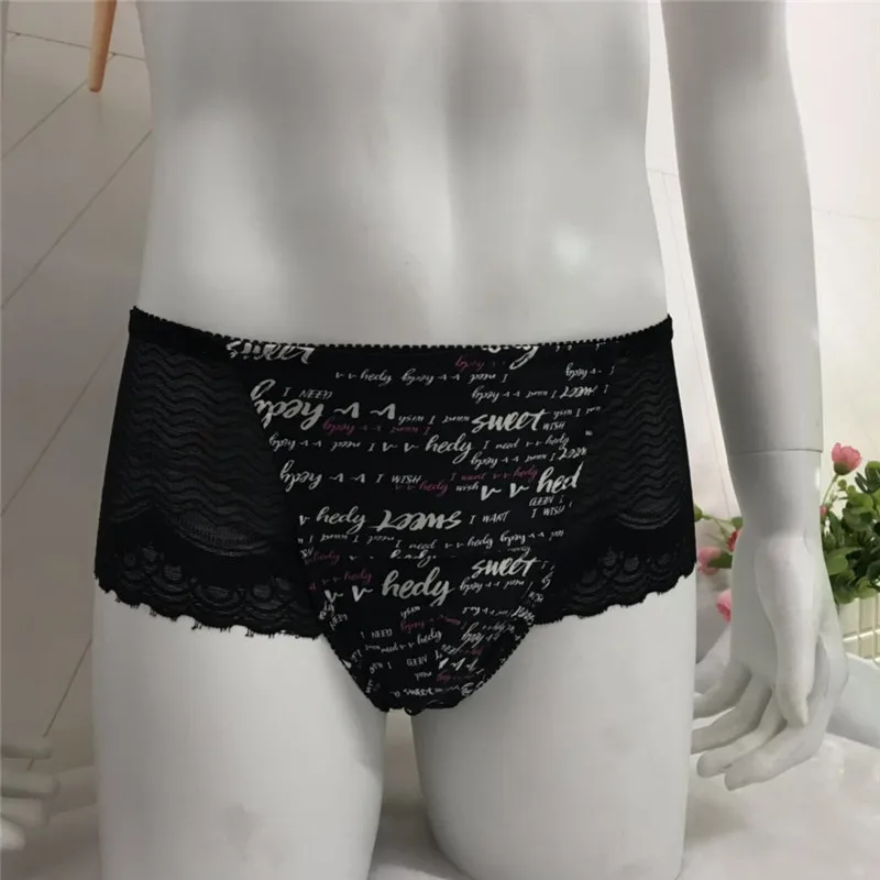 Men Gay Underwear Breathable Sexy Panties Plus Size Sissy Briefs Mens Jockstrap Letter Porno Underpants