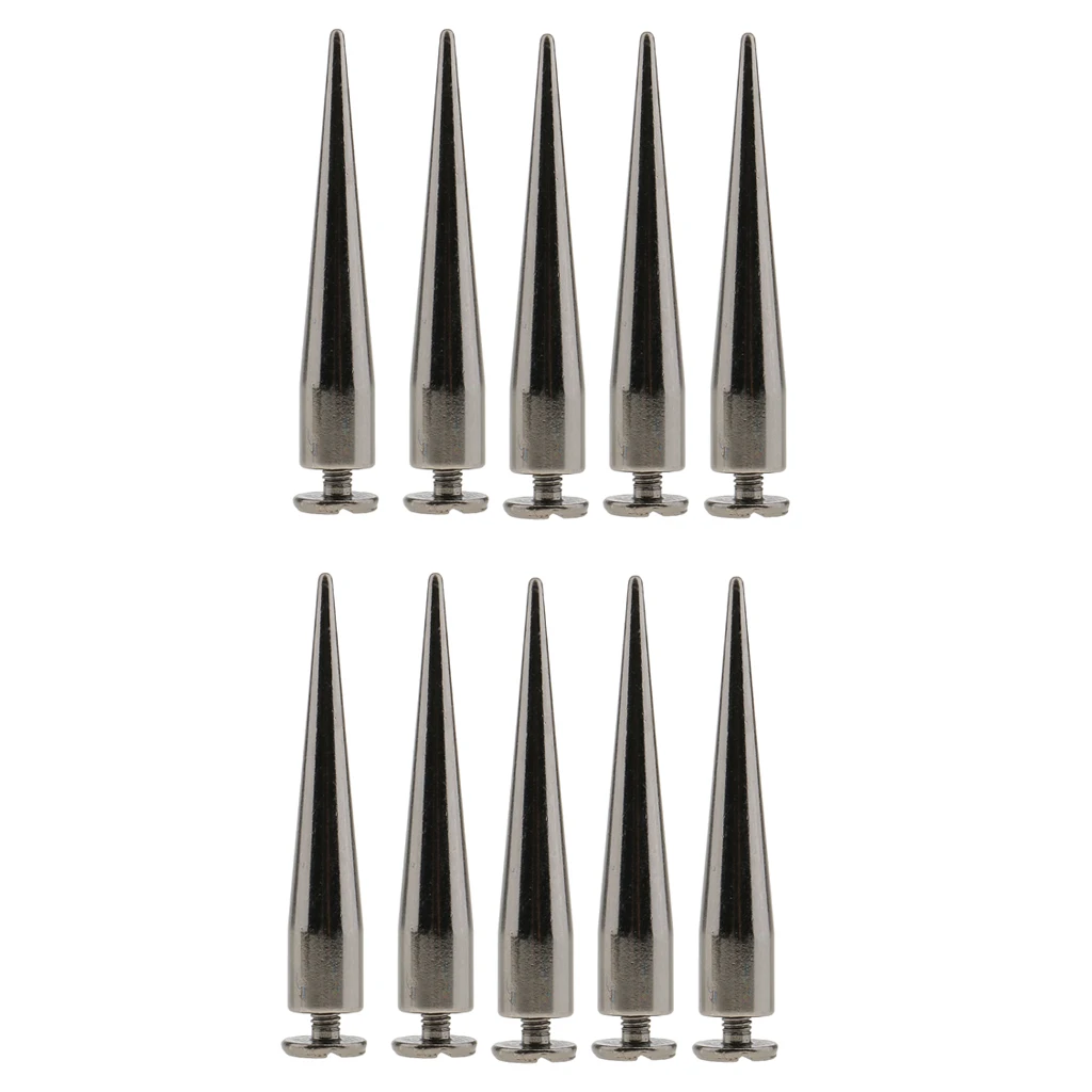 10pcs 7x40mm Cone Screw Metal Studs Leathercraft Rivet  Spikes Decor