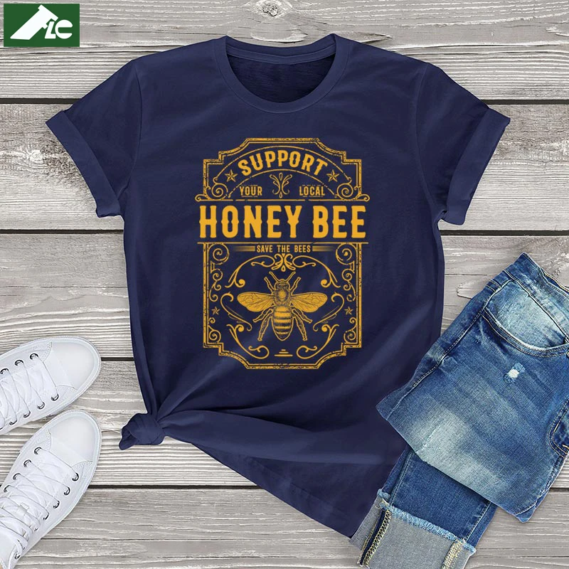 FLC Trends-Camiseta de abeja de miel para mujer, ropa de verano 2023, camiseta gráfica Vintage Unisex, camisetas informales para mujer, camisetas