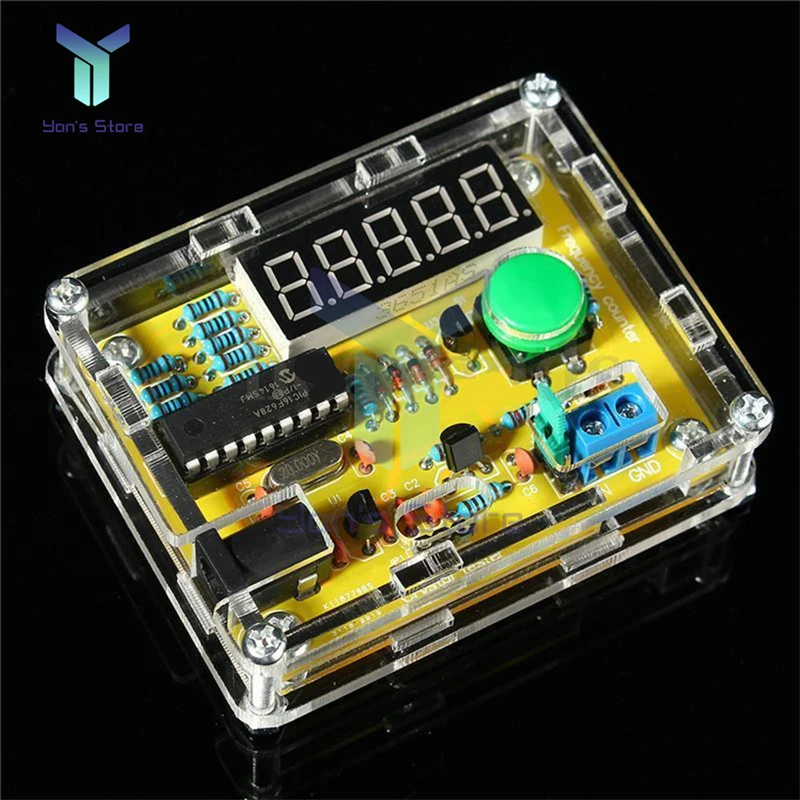 DIY Kits 1Hz-50MHz Crystal Oscillator Frequency Meter Tester 5 digits display Digital Frequency Counter module with Acrylic Case