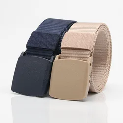 Trendy Fashion Belt Canvas Casual Wild Woven Belt Canvas Belt Men and Women Belt Youth Without Metal Automatic Buckle Student