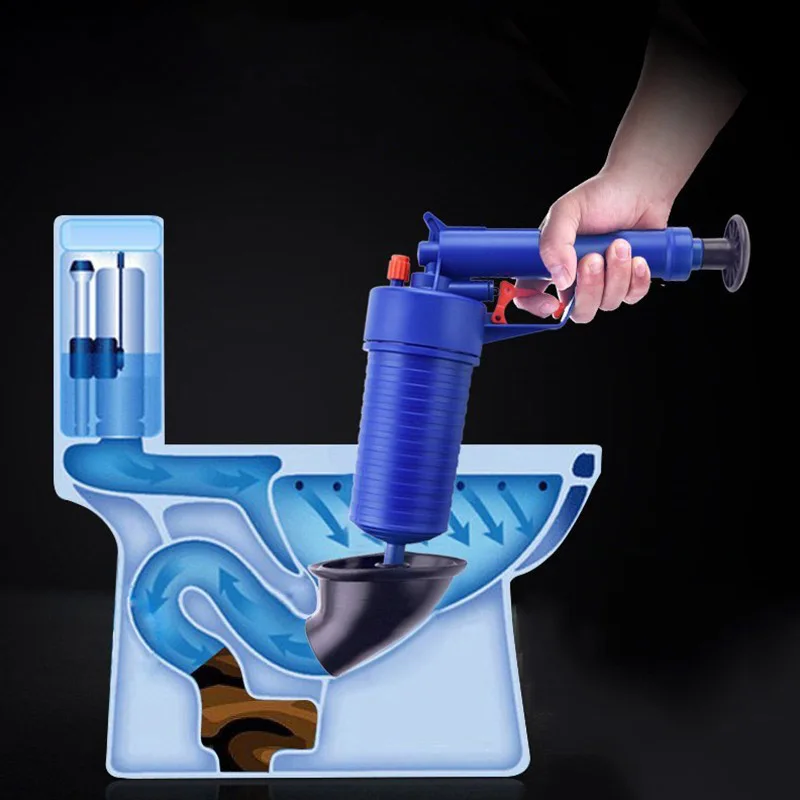 

Bathroom Pneumatic Drainage Blasting Gun Manual High Pressure Pipe Clogging Dredge Kitchen Bathroom Sewer Cleaner Cleaning Tool