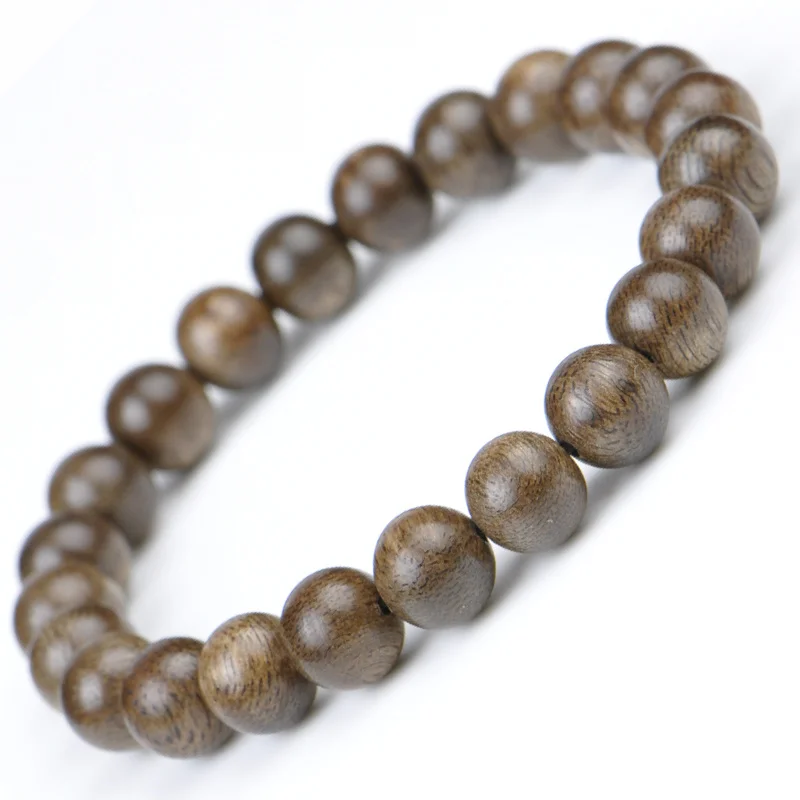 High Quality Agarwood 8mm Natural Wood Beads Bracelet Tibetan Buddhism Jewelry for Men Women Meditation Prayer Beaded Wooden